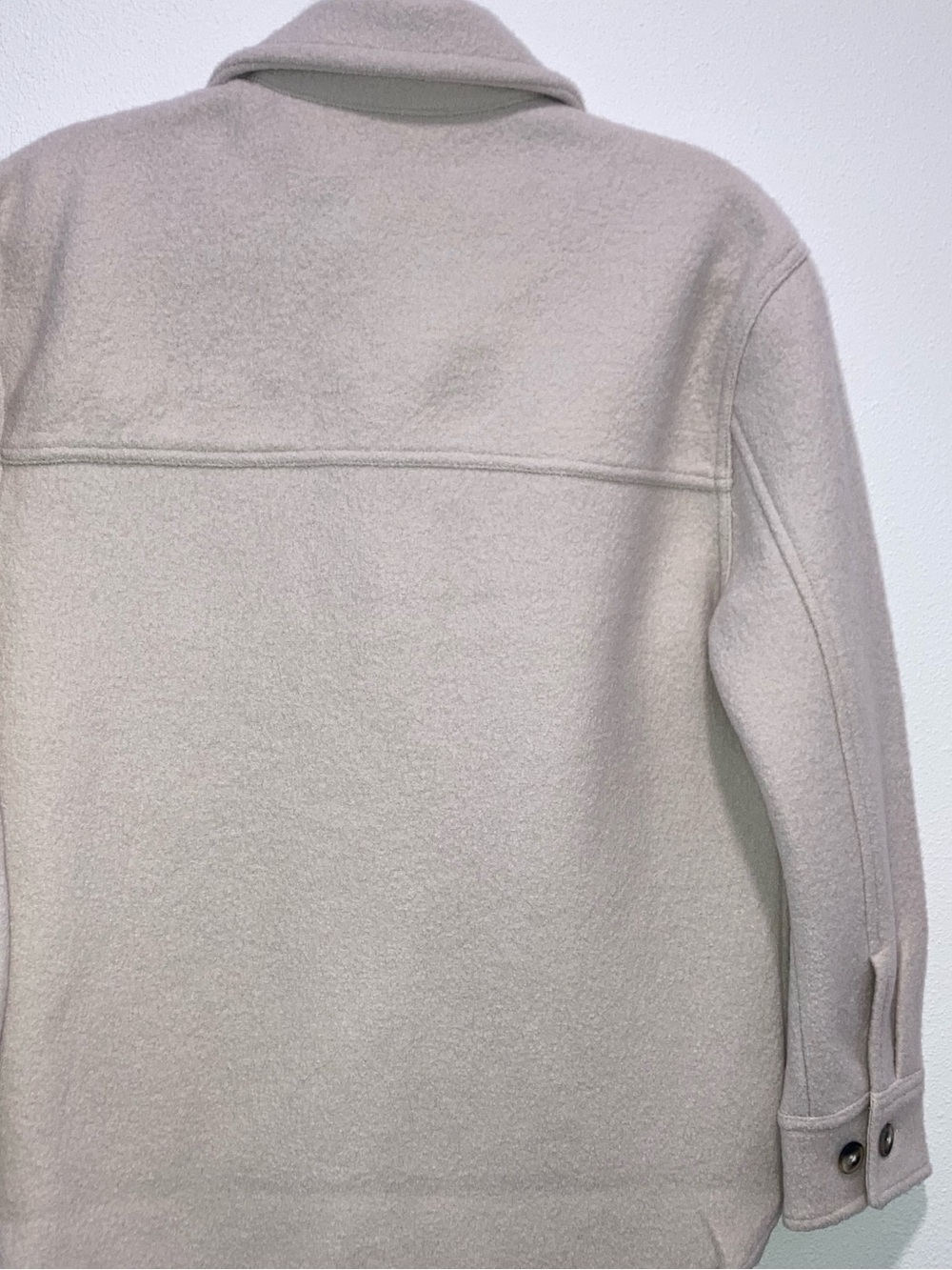 Quince 100% Merino Wool Shirt Jacket in Heather Bone Women’s Small Shacket - Picture 8 of 12